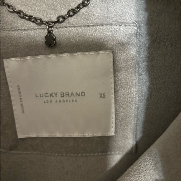 Lucky brand grey Sherpa shacket new - Picture 2 of 4